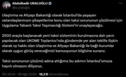Ulaştırma ve Altyapı Bakanı Uraloğlu: “Uygulama Tabanlı Taksi Taşımacılığı Sistemi’ni onaylayacağız”