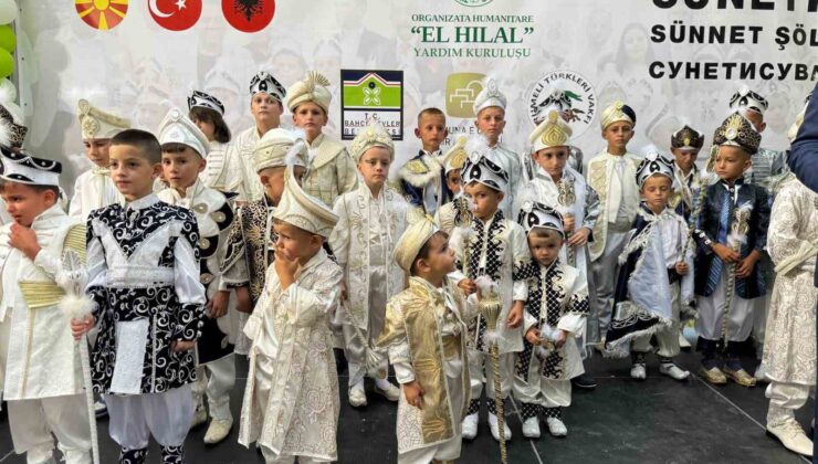 Üsküp’te Bahçelievler Belediyesi desteğiyle ihtiyaç sahibi çocuklar için toplu sünnet şöleni