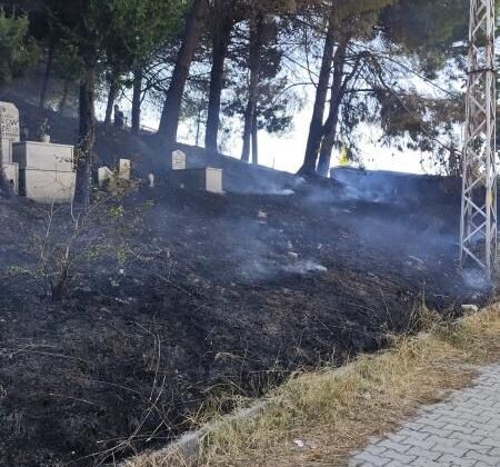 Yalova’da mezarlık yangını