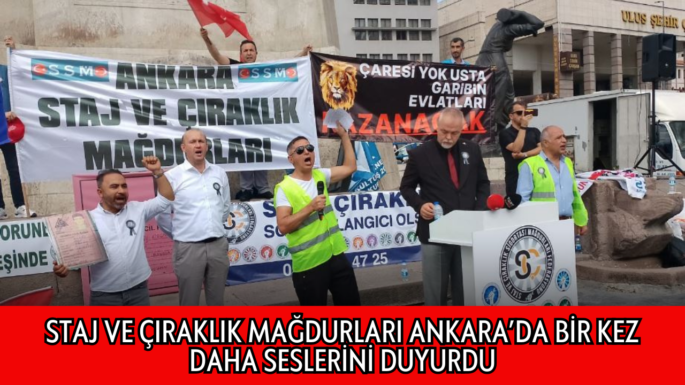 Staj ve Çıraklık Mağdurları Ankara’da Bir Kez Daha Seslerini Duyurdu