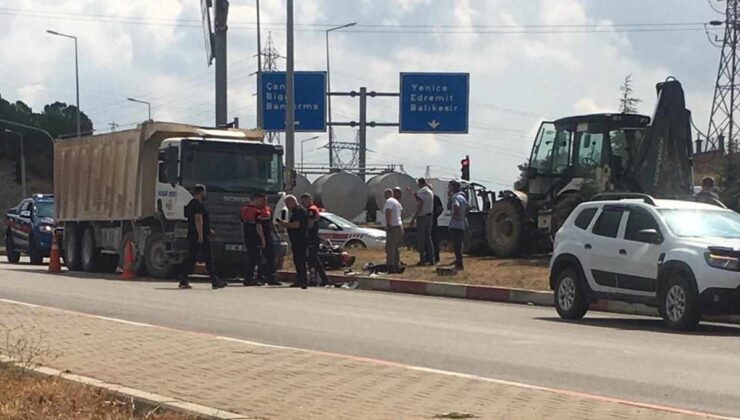 Çanakkale Çan’da kamyon ile motosiklet çapıştı: 1 ağır yaralı