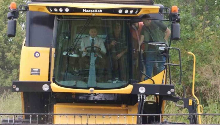 Çanakkale’de ilk çeltik hasadı yapıldı