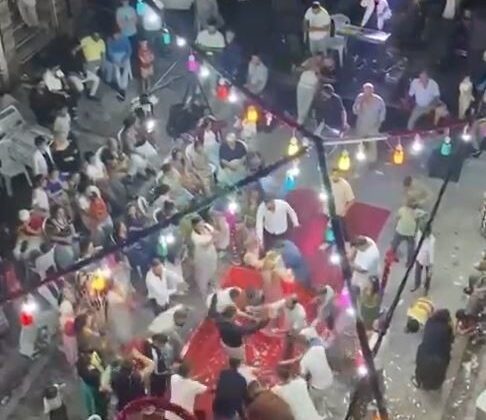 Düğünde ortalık savaş alanına döndü; O anlar kamerada