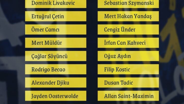 Fenerbahçe’nin Antalyaspor maçı için kamp kadrosu belli oldu