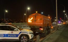 Haliç Köprüsü’ndeki feci kazada motosiklet, yol temizleme aracına çarptı: 1 ölü