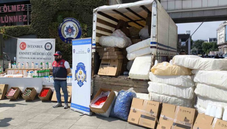 İstanbul’da 3 milyon liralık sahte kozmetik ve temizlik ürünü ele geçirildi