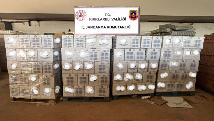 Kırklareli’nde 23 ton 500 litre sahte temizlik malzemesi ele geçirildi