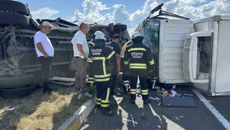 Muratlı Çevreyolu’nda iki araç çarpıştı: 2 yaralı