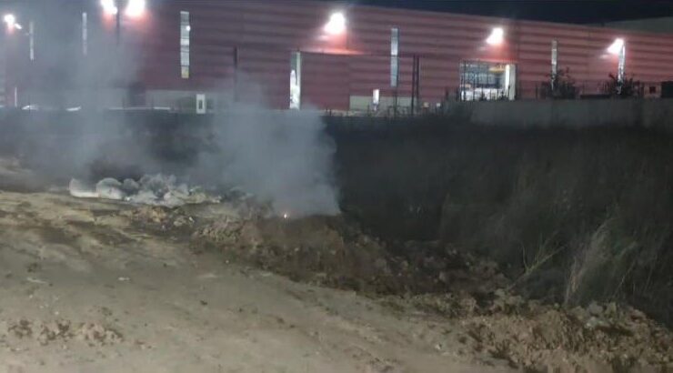 OSB’de bırakılan kimyasal madde yangına neden oldu