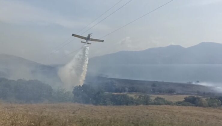 Paşalimanı Adası’nda yangın…Karadan ve havadan müdahale sürüyor