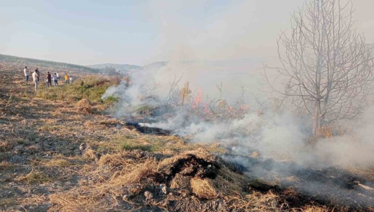 Yenişehir’de ormanlık alanda çıkan yangına havadan ve karadan müdahale edildi