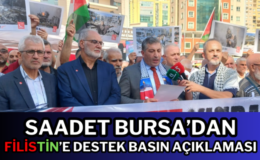 Saadet Bursa’dan Filistin’e destek basın açıklaması