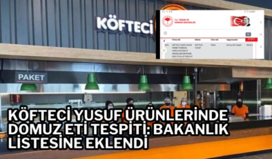 Köfteci Yusuf Ürünlerinde Domuz Eti Tespiti: Bakanlık Listesine Eklendi