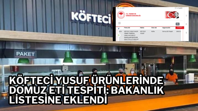 Köfteci Yusuf Ürünlerinde Domuz Eti Tespiti: Bakanlık Listesine Eklendi