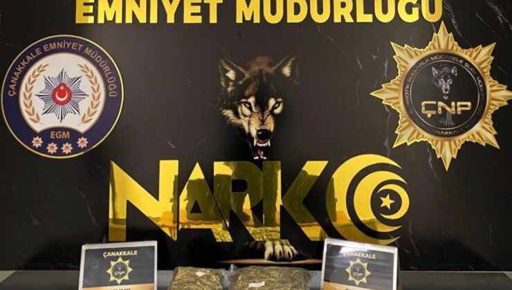 Çanakkale’de 1 kilo 700 gram uyuşturucu madde ele geçirildi