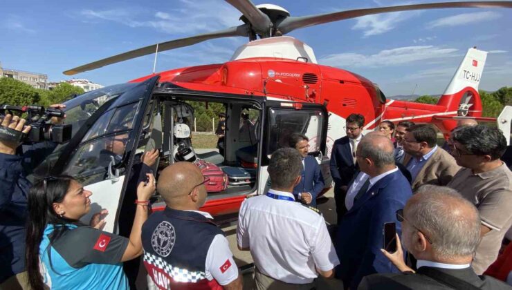 Çanakkale’de ambulans helikopter göreve başladı