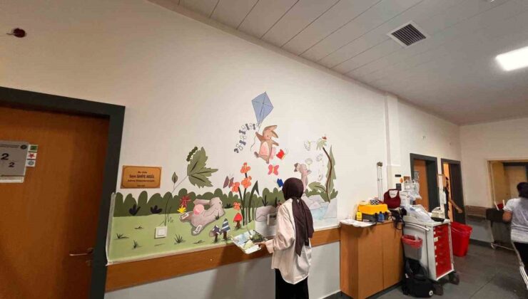 Canlı duvarlara, çocuk hasta ve yakınlarından yoğun ilgi