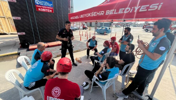 İtfaiyeden UMKE’ye iple erişim eğitimi