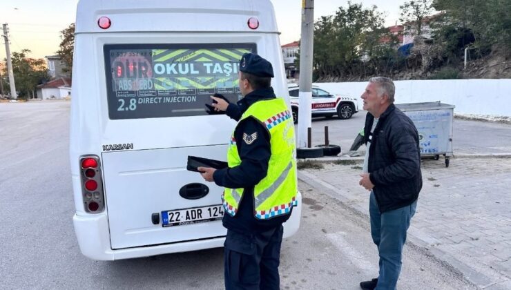 Jandarma trafik timlerinden okul servislerine denetim