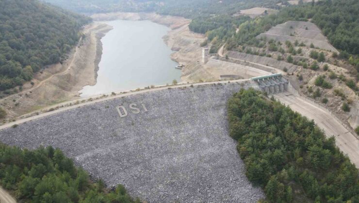 (Özel) Gönen Barajı’nda su seviyesi kritik sınırda