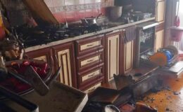 Patates kızartırken mutfakta yangın çıktı