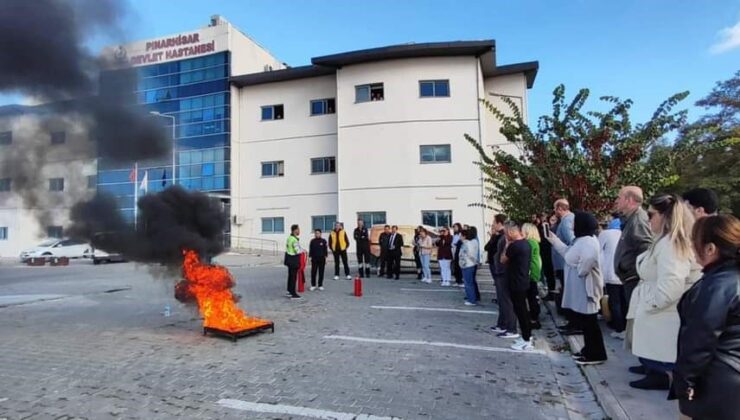 Pınarhisar Devlet Hastanesi’nde yangın tatbikatı