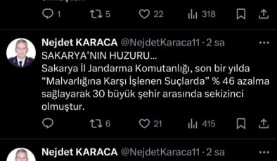 Sakarya hırsızlık vakalarının en çok azaldığı büyükşehir oldu