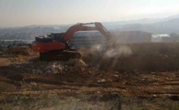 Yalova’da çöken hastane yolunda yapım çalışmaları başladı