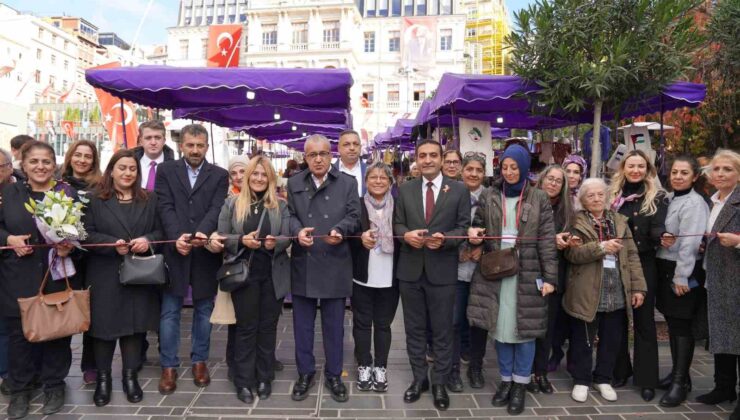 Beyoğlu Belediyesi tarafından kurulan ‘Kadın El Emeği Pazarı’ açıldı