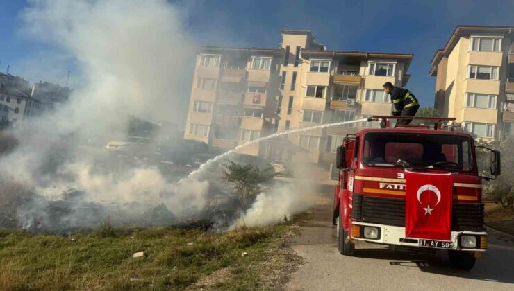 Bilecik’te arazi yangın anında söndürüldü