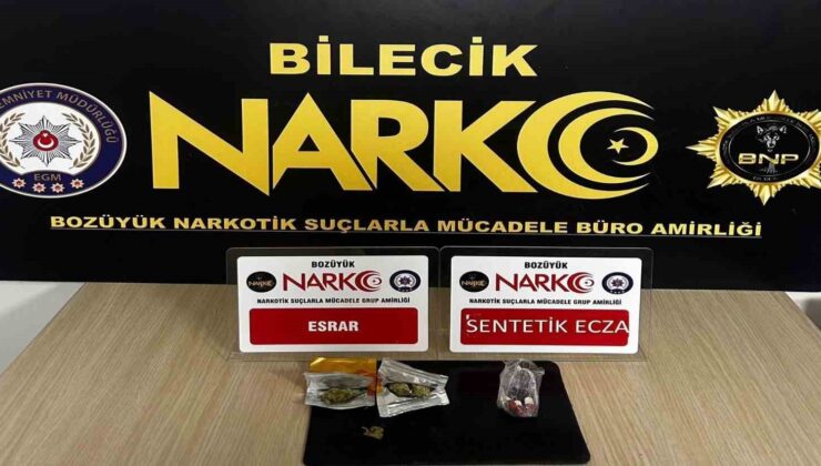 Bilecik’te durdurulan şüpheli araçta uyuşturucu madde ele geçti