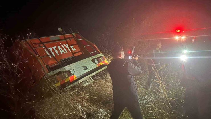 Bilecik’te yangına giden itfaiye aracı kaza yaptı, sürücü araçtan atlayarak kurtuldu