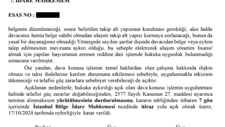 Mahkeme, İBB’nin ‘keyfi davrandığına’ hükmetti