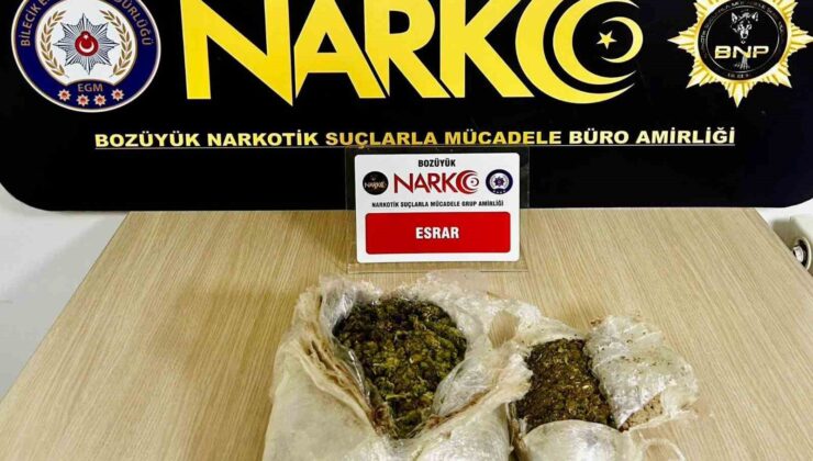 Otobüste 833 gram esrar maddesi ile yakalandı