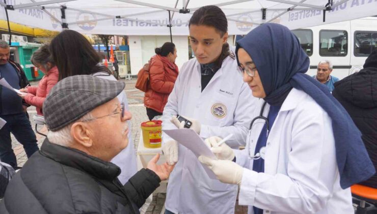 Üniversite öğrencileri halkın şeker ve tansiyonunu ölçtü