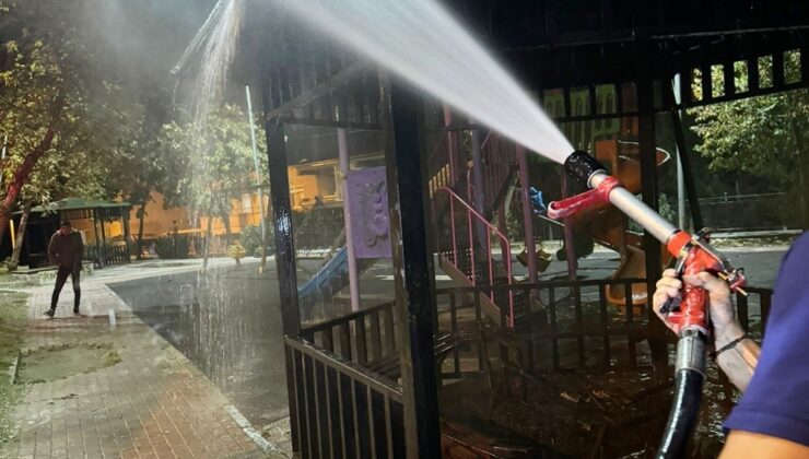 Yalova’da parkta yakılan ateş kamelya yangınına sebep oldu