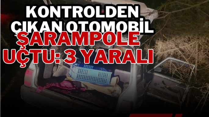 Kontrolden çıkan otomobil şarampole uçtu: 3 yaralı