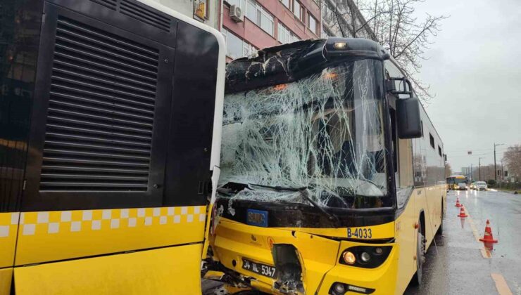 Fatih’te kaza yapan İETT otobüsleri ortalığı birbirine kattı