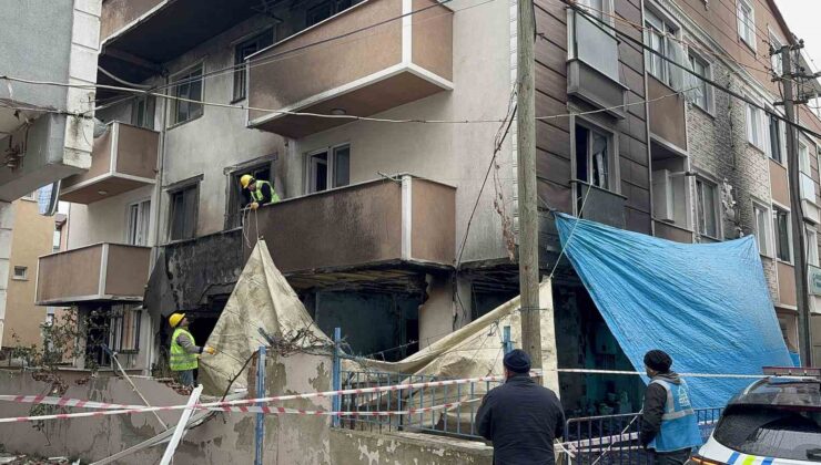 Patlamanın meydana geldiği binada hasarın şiddeti ortaya çıktı