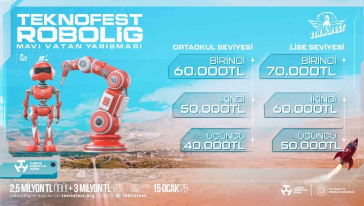 TEKNOFEST Robolig Mavi Vatan Yarışması başvuruları devam ediyor