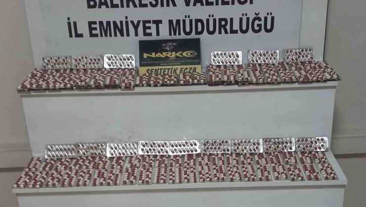 Balıkesir’de 2 bin 700 sentetik hap ele geçirildi
