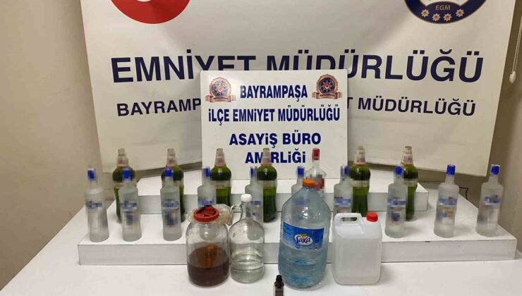 Bayrampaşa’da sahte içki imalathanesine baskın: 1 gözaltı