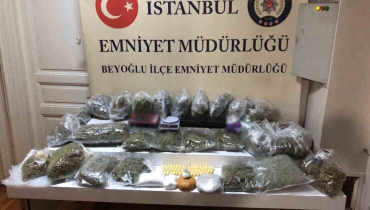 Beyoğlu’nda şüpheli şahsın evinden uyuşturucu çıktı