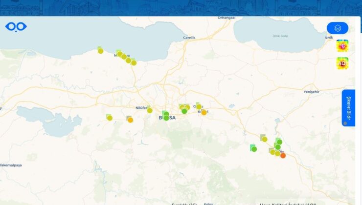 Bursa’nın hava kalitesi anlık takip edilebiliyor