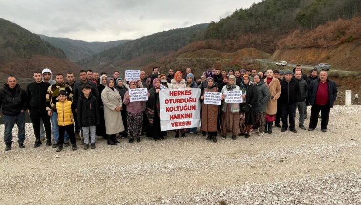 Dolu olmayan barajın suyunu paylaşmak istemeyen mahalleli DSİ’yi protesto etti