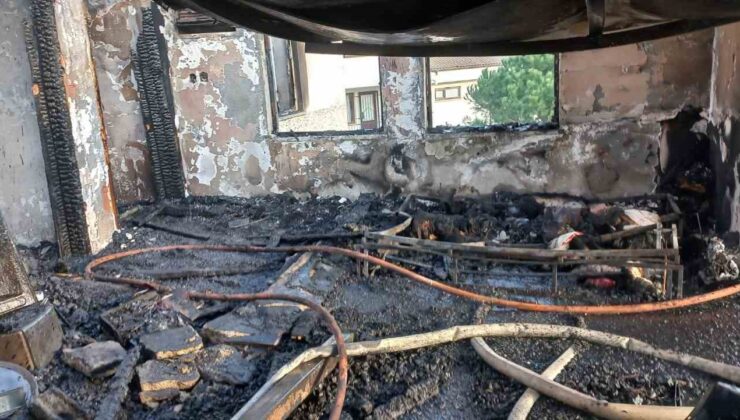 Erdek’te elektrik kontağından çıkan yangın korkuttu