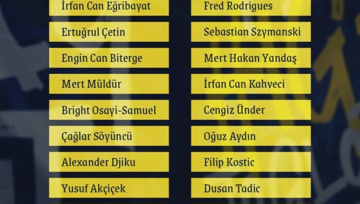 Fenerbahçe’nin, Adana Demirspor kamp kadrosu açıklandı