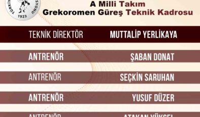 Grekoromen güreşte A Milli Takım teknik kadrosu açıklandı