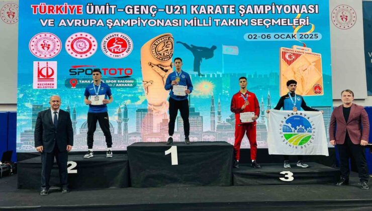 Karate Şampiyonasında Türkiye üçüncüsü oldu