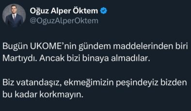 Martı kurucusu Oğuz Alper Öktem UKOME’ye alınmadı